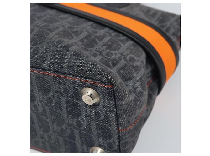 Christian Dior Trotter Canvas Flight Handtasche grau silber authentisch 161160 Braun - Ansicht 10