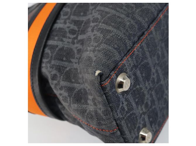 Christian Dior Trotter Canvas Flight Handtasche grau silber authentisch 161160 Braun - Ansicht 11