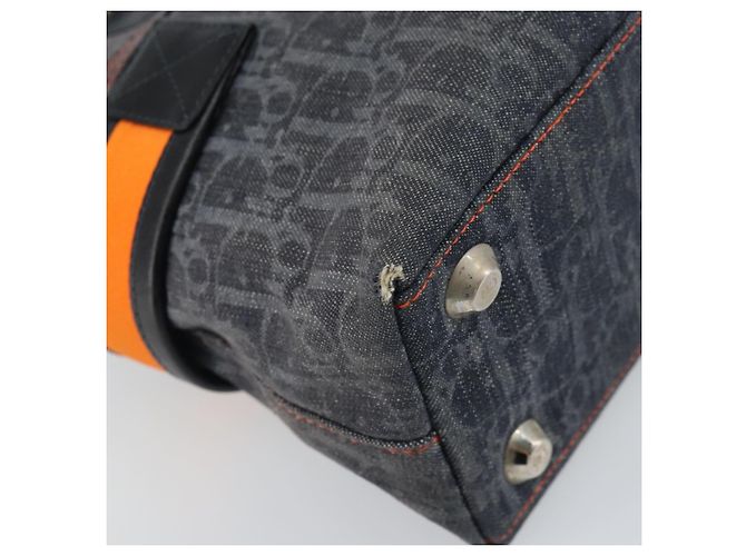 Christian Dior Trotter Canvas Flight Handtasche grau silber authentisch 161160 Braun - Ansicht 13