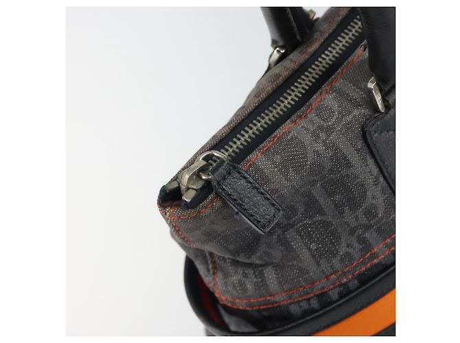 Christian Dior Trotter Canvas Flight Handtasche grau silber authentisch 161160 Braun - Ansicht 14