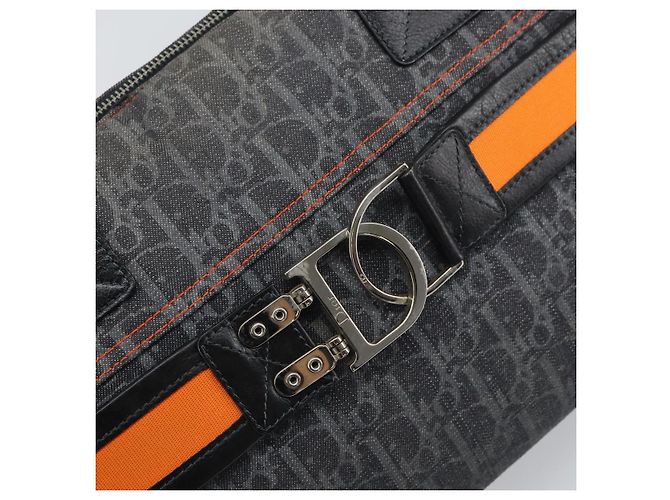 Christian Dior Trotter Canvas Flight Handtasche grau silber authentisch 161160 Braun - Ansicht 15