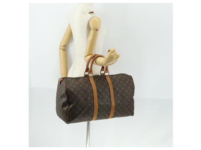 LOUIS VUITTON Borsa Boston Monogram Keepall 45 M41428 Auth LV am10368 Monogramma - vista 21