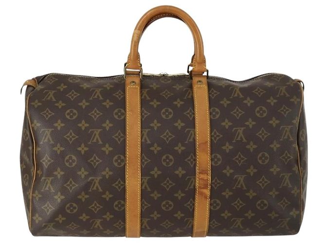 LOUIS VUITTON Borsa Boston Monogram Keepall 45 M41428 Auth LV am10368 Monogramma - vista 3