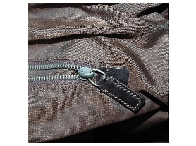 Borsa Boston in tela Zucca FENDI marrone nero Auth 160211 - vista 19