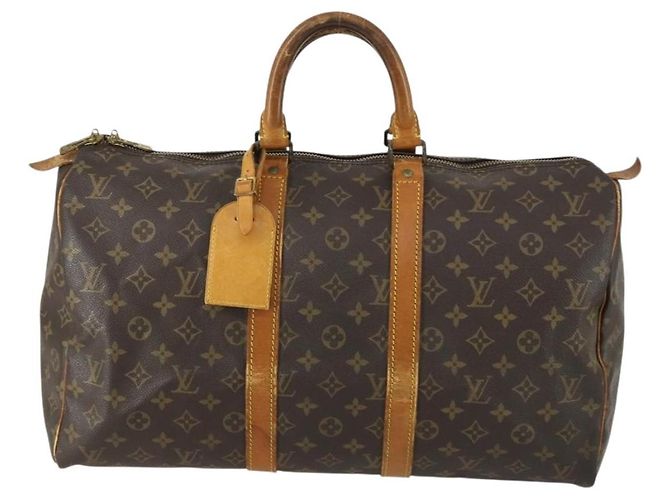 LOUIS VUITTON Borsa Boston Monogram Keepall 45 M41428 LV Auth 159641 Monogramma - vista 2