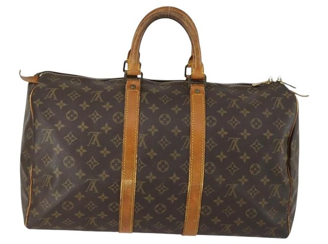 LOUIS VUITTON Borsa Boston Monogram Keepall 45 M41428 LV Auth 159641 Monogramma - vista 3