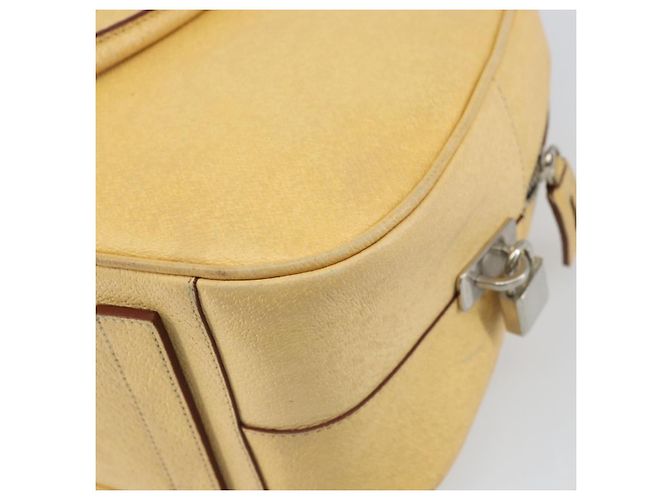 Prada Borsa a Spalla in Pelle Gialla Argento Auth hk3313 Giallo - vista 12