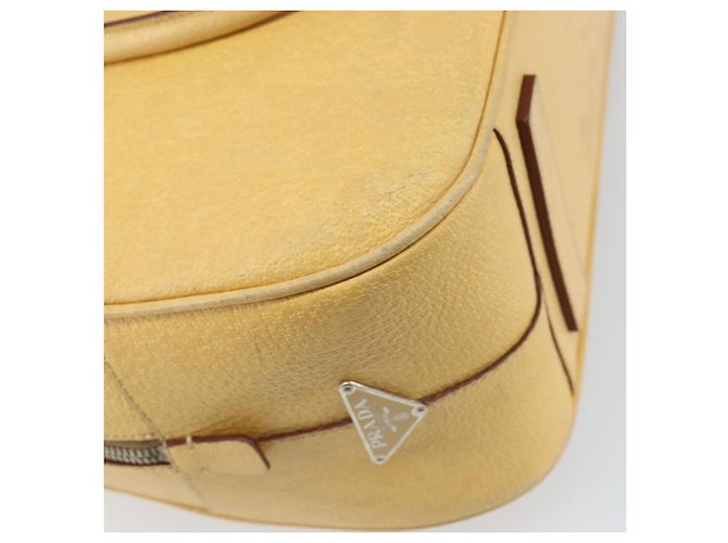 Prada Borsa a Spalla in Pelle Gialla Argento Auth hk3313 Giallo - vista 13