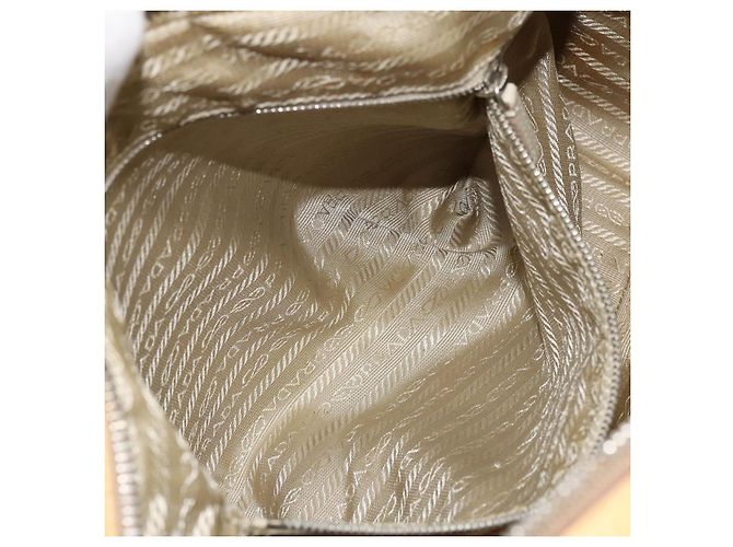 Prada Borsa a Spalla in Pelle Gialla Argento Auth hk3313 Giallo - vista 22