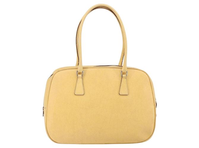 Prada Borsa a Spalla in Pelle Gialla Argento Auth hk3313 Giallo - vista 3