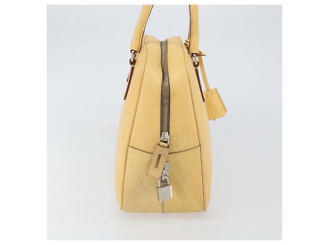 Prada Borsa a Spalla in Pelle Gialla Argento Auth hk3313 Giallo - vista 4
