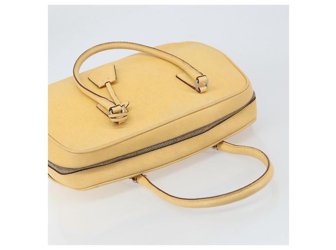 Prada Borsa a Spalla in Pelle Gialla Argento Auth hk3313 Giallo - vista 6