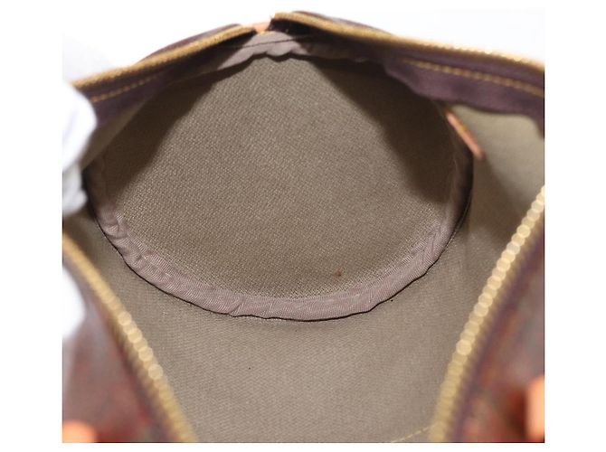 Bolso de mano ETRO de PVC marrón y dorado Auth 158540 - vista 18