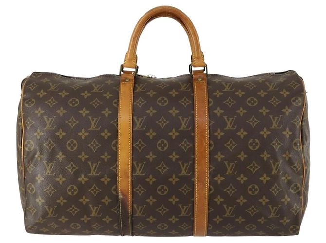 LOUIS VUITTON Borsa Boston Monogram Keepall 50 M41426 LV Auth am10377 Monogramma - vista 13