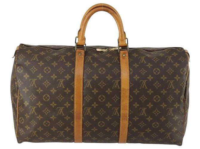 LOUIS VUITTON Borsa Boston Monogram Keepall 50 M41426 LV Auth am10377 Monogramma - vista 2