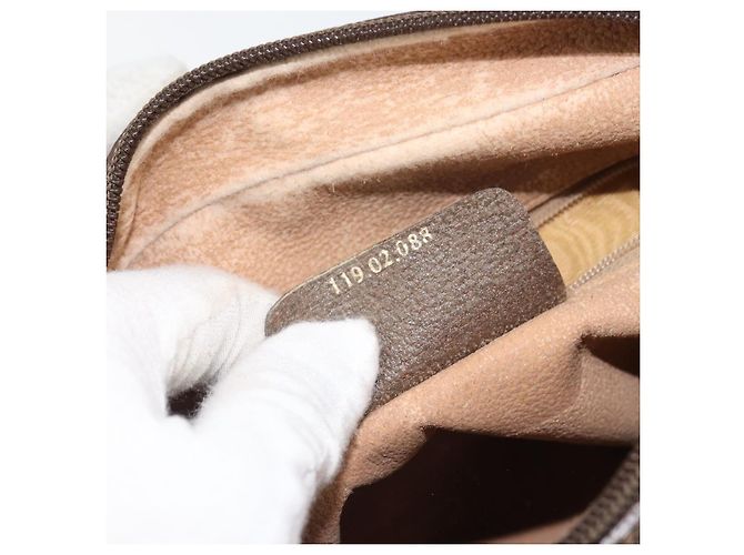 Borsa a Spalla Gucci GG Supreme Web Sherry Line PVC Beige 119 02 088 Auth 162979 - vista 22