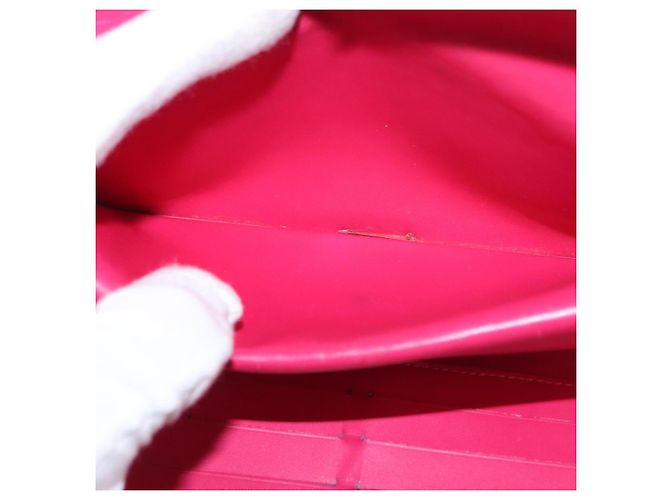 LOUIS VUITTON Vernis Porta Tresol Cartera Internacional Rosa M91246 Auth 163013 - vista 10