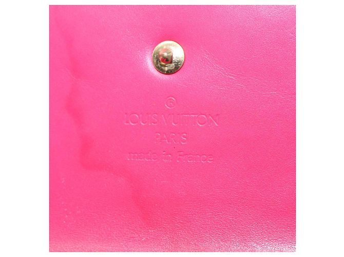 LOUIS VUITTON Vernis Porta Tresol Cartera Internacional Rosa M91246 Auth 163013 - vista 18