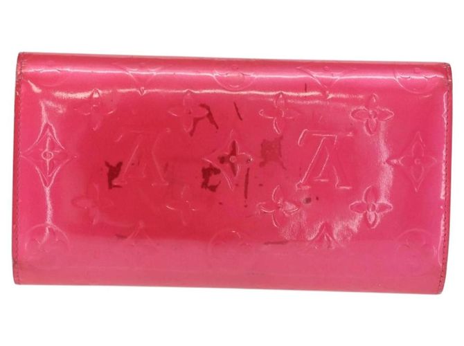 LOUIS VUITTON Vernis Porta Tresol Cartera Internacional Rosa M91246 Auth 163013 - vista 2