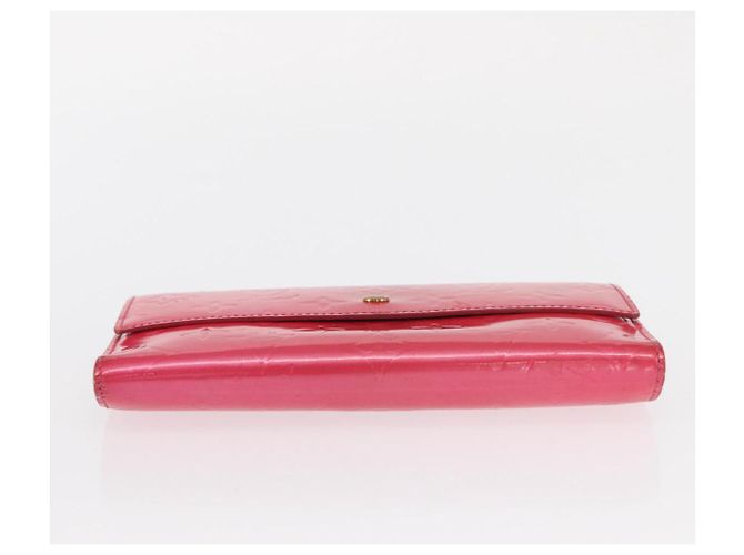 LOUIS VUITTON Vernis Porta Tresol Cartera Internacional Rosa M91246 Auth 163013 - vista 7