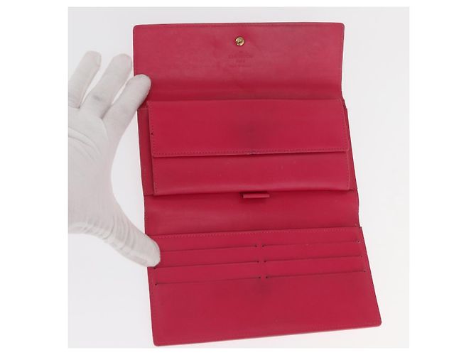 LOUIS VUITTON Vernis Porta Tresol Cartera Internacional Rosa M91246 Auth 163013 - vista 9