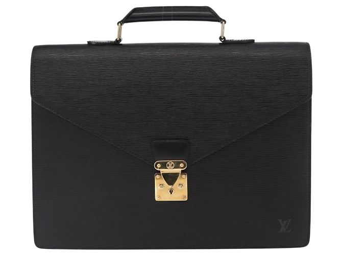 LOUIS VUITTON Epi Serviette Conseiller Borsa da Lavoro Nera M54422 LV Auth 160118 Nero - vista 13