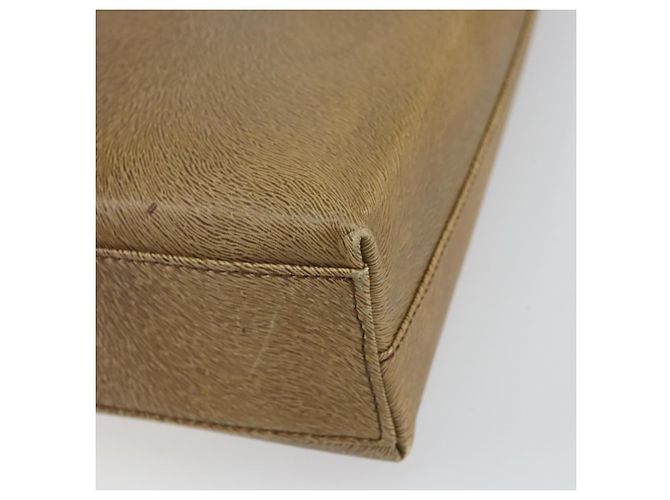 Borsa a Spalla Gancini in Pelle Beige Argento Auth 161036 di Salvatore Ferragamo - vista 12