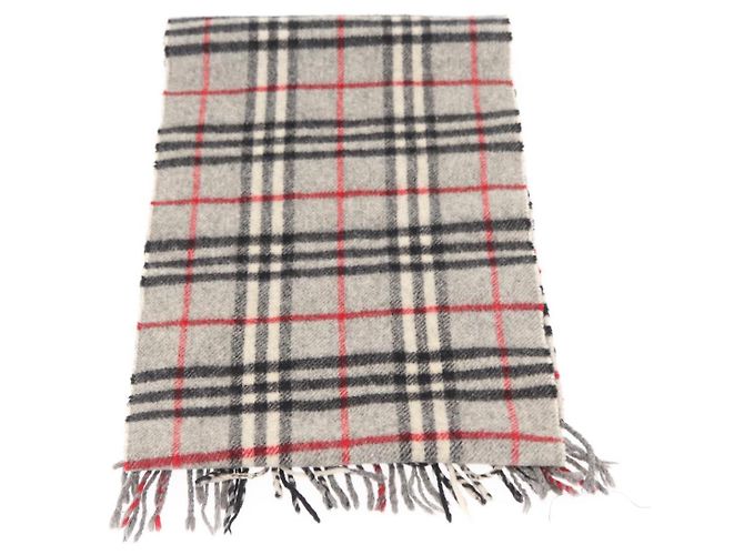 Sciarpa in lana a quadri Nova Check Burberry grigia Auth am10135 Marrone - vista 3