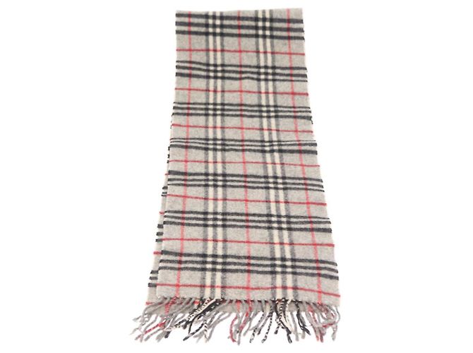 Sciarpa in lana a quadri Nova Check Burberry grigia Auth am10135 Marrone - vista 6