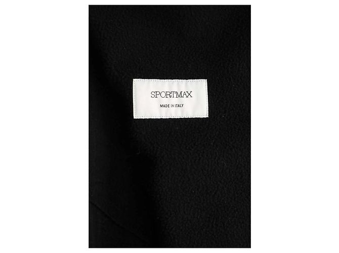 Sportmax Black leather coat - view 5