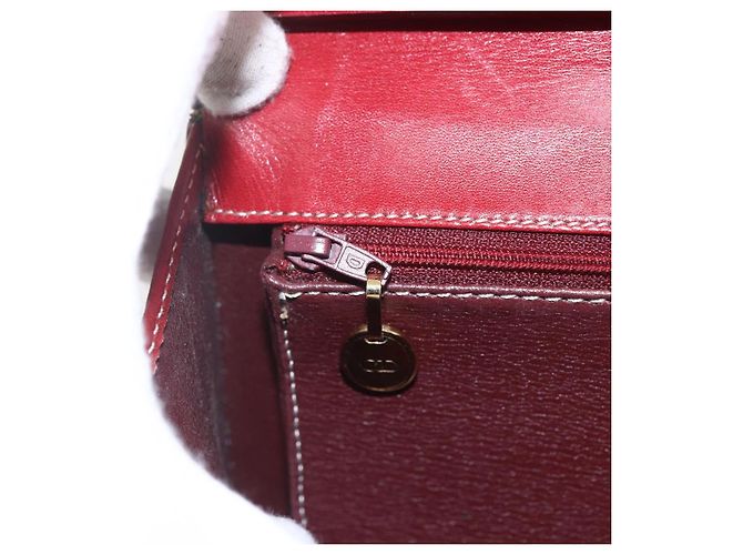Borsa a Mano Christian Dior in Pelle 2 in 1 Rossa Oro Auth 159290 Rosso D'oro - vista 16