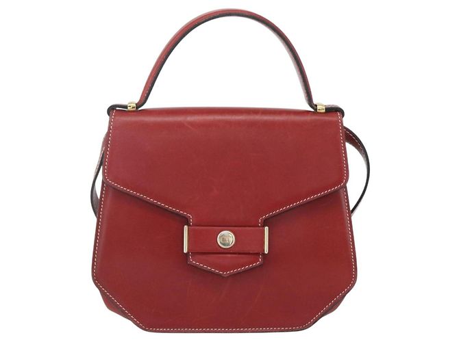 Borsa a Mano Christian Dior in Pelle 2 in 1 Rossa Oro Auth 159290 Rosso D'oro - vista 2
