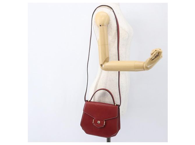 Borsa a Mano Christian Dior in Pelle 2 in 1 Rossa Oro Auth 159290 Rosso D'oro - vista 21