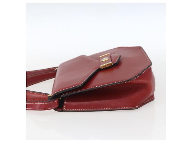 Borsa a Mano Christian Dior in Pelle 2 in 1 Rossa Oro Auth 159290 Rosso D'oro - vista 4