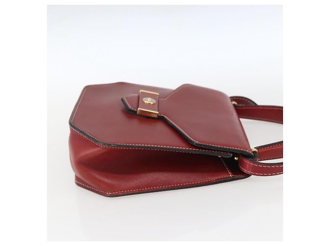 Borsa a Mano Christian Dior in Pelle 2 in 1 Rossa Oro Auth 159290 Rosso D'oro - vista 5