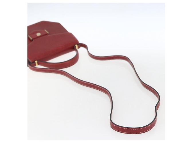 Borsa a Mano Christian Dior in Pelle 2 in 1 Rossa Oro Auth 159290 Rosso D'oro - vista 9