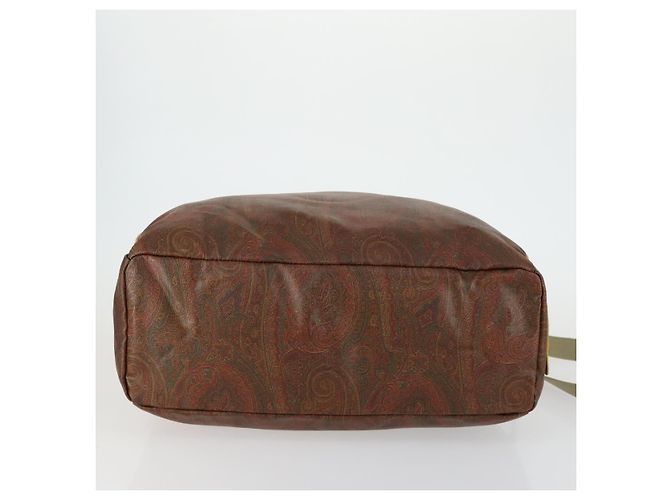 Borsa Boston ETRO Paisley PVC 2 vie Bordeaux Oro Auth am10241 D'oro Bordò - vista 11