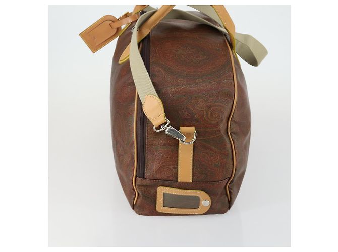 Borsa Boston ETRO Paisley PVC 2 vie Bordeaux Oro Auth am10241 D'oro Bordò - vista 4