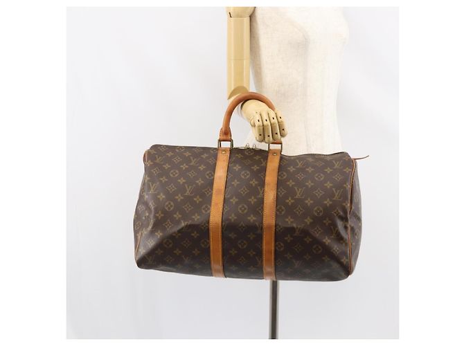 LOUIS VUITTON Borsa Boston Monogram Keepall 45 M41428 Auth LV am10178 Monogramma - vista 22