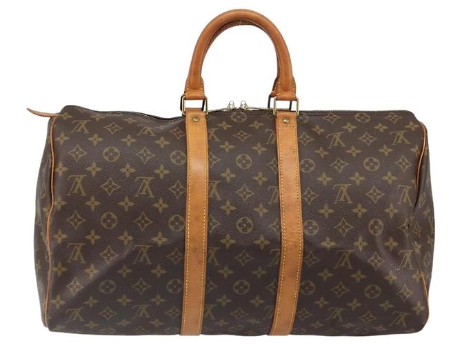 LOUIS VUITTON Borsa Boston Monogram Keepall 45 M41428 Auth LV am10178 Monogramma - vista 3