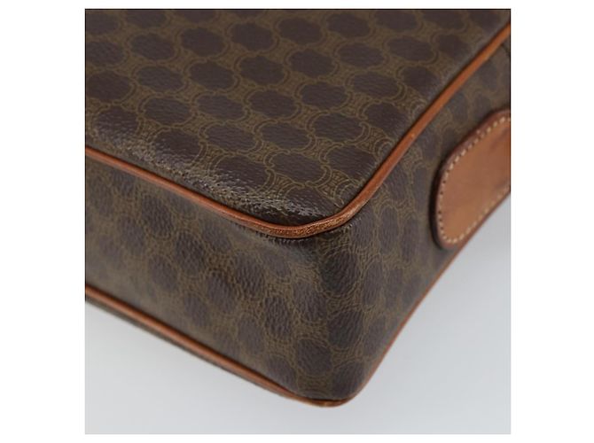 Céline Borsa a spalla circolare in tela Macadam CELINE in pelle PVC marrone oro Auth 161000 D'oro - vista 12