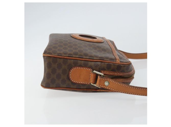 Céline Borsa a spalla circolare in tela Macadam CELINE in pelle PVC marrone oro Auth 161000 D'oro - vista 4
