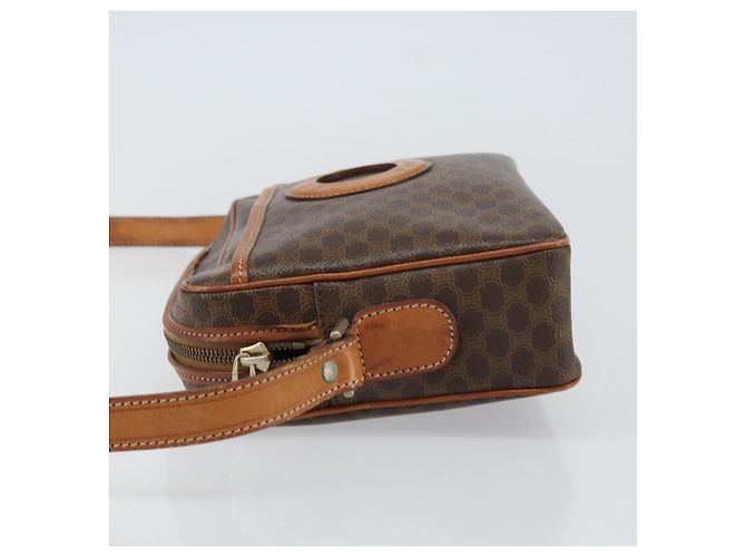 Céline Borsa a spalla circolare in tela Macadam CELINE in pelle PVC marrone oro Auth 161000 D'oro - vista 5