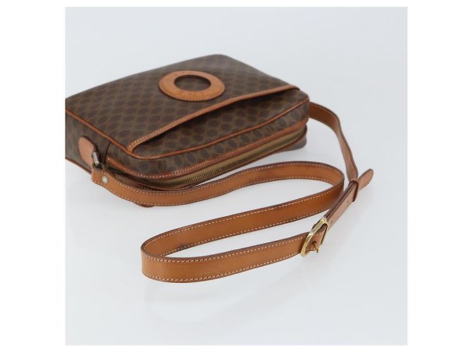Céline Borsa a spalla circolare in tela Macadam CELINE in pelle PVC marrone oro Auth 161000 D'oro - vista 7