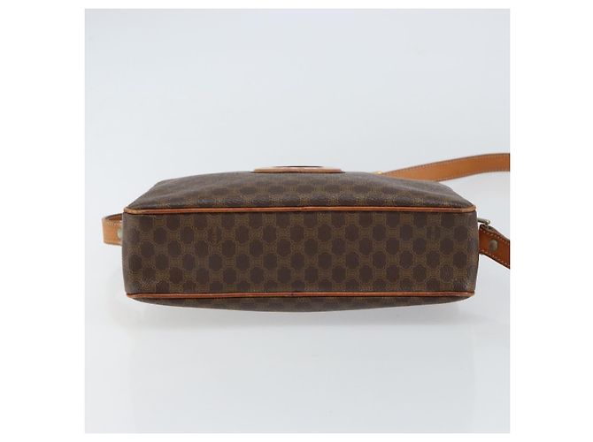 Céline Borsa a spalla circolare in tela Macadam CELINE in pelle PVC marrone oro Auth 161000 D'oro - vista 9
