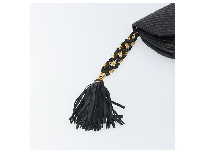 Pochette in pelle nera e dorata BALLY Auth 159018 Nero D'oro - vista 12
