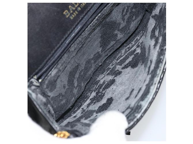 Pochette in pelle nera e dorata BALLY Auth 159018 Nero D'oro - vista 17
