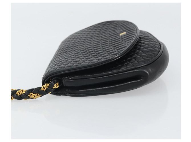 Pochette in pelle nera e dorata BALLY Auth 159018 Nero D'oro - vista 5