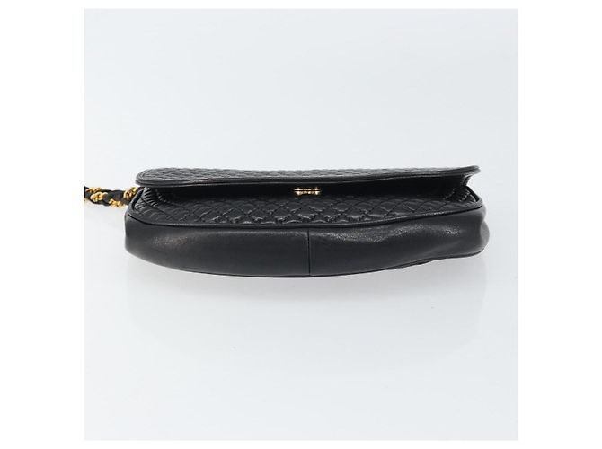 Pochette in pelle nera e dorata BALLY Auth 159018 Nero D'oro - vista 7