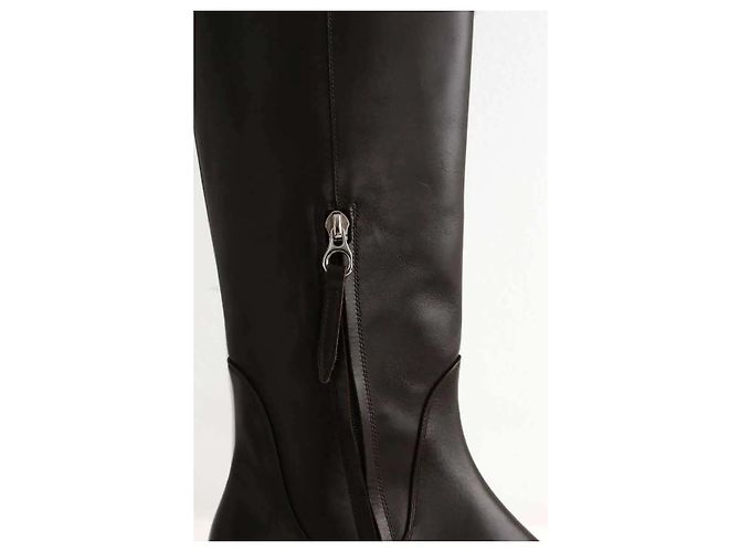 Aeyde Botas de cuero marrón - vista 4